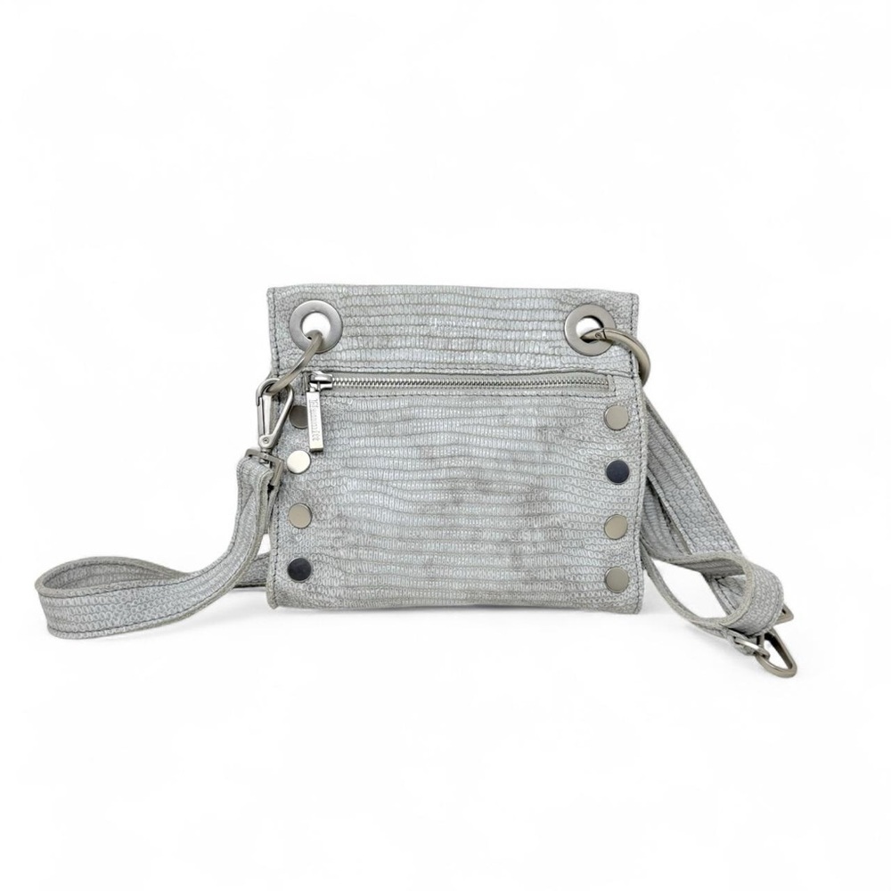 Hammitt Tony Small Gray Embossed Crossbody Bag